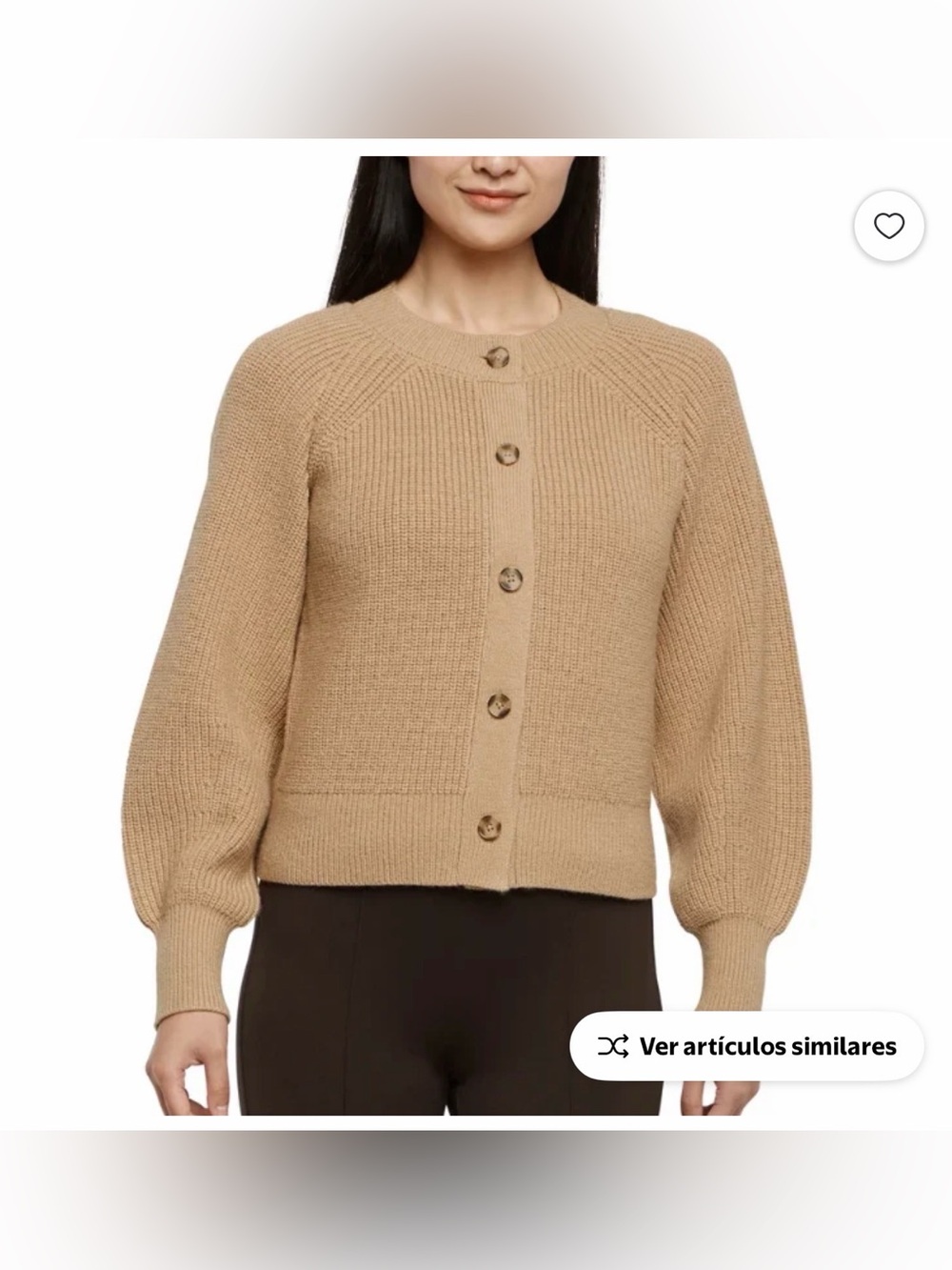 Banana Republic Camel Knit Button-Front Cardigan